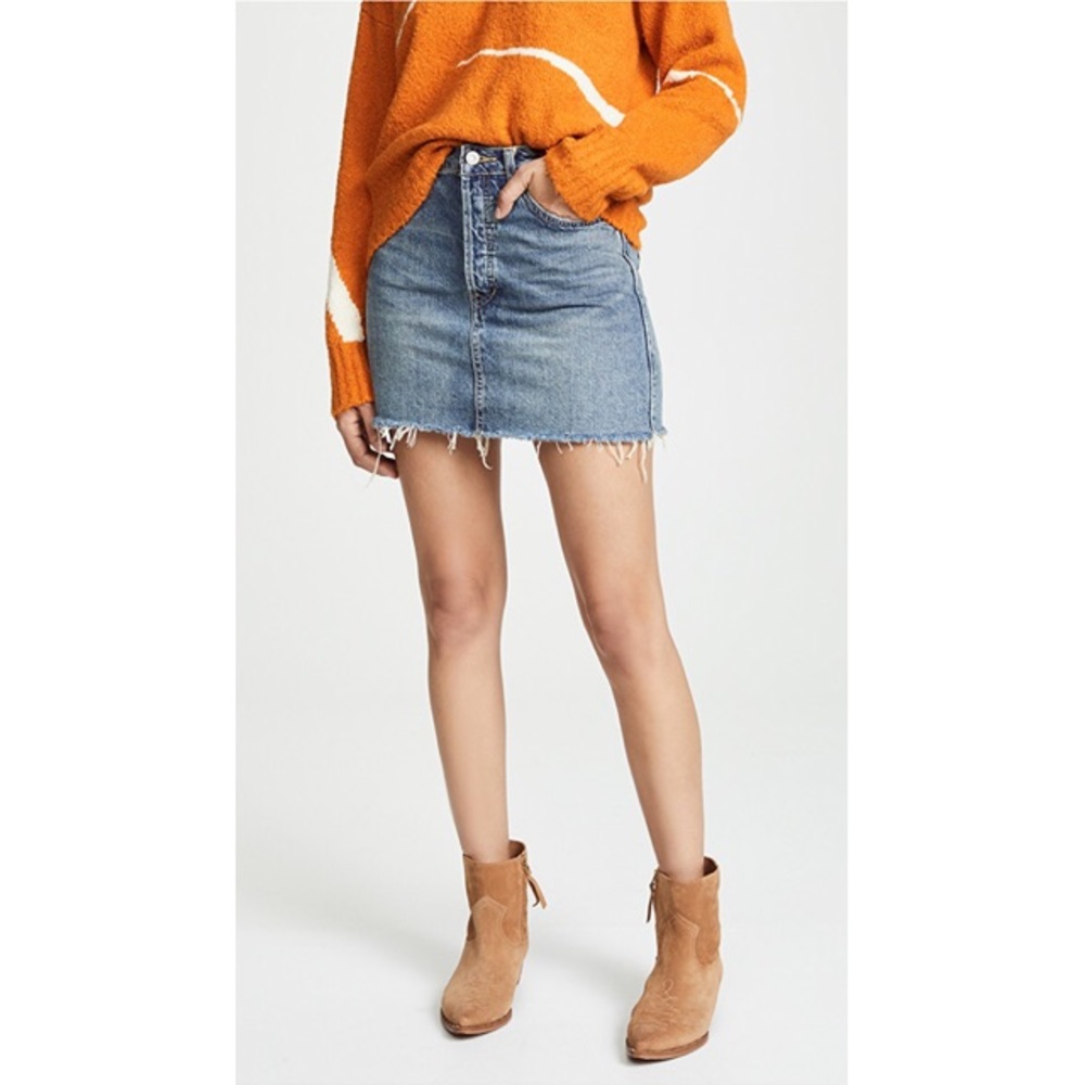 FP Rugged A-Line Denim Skirt